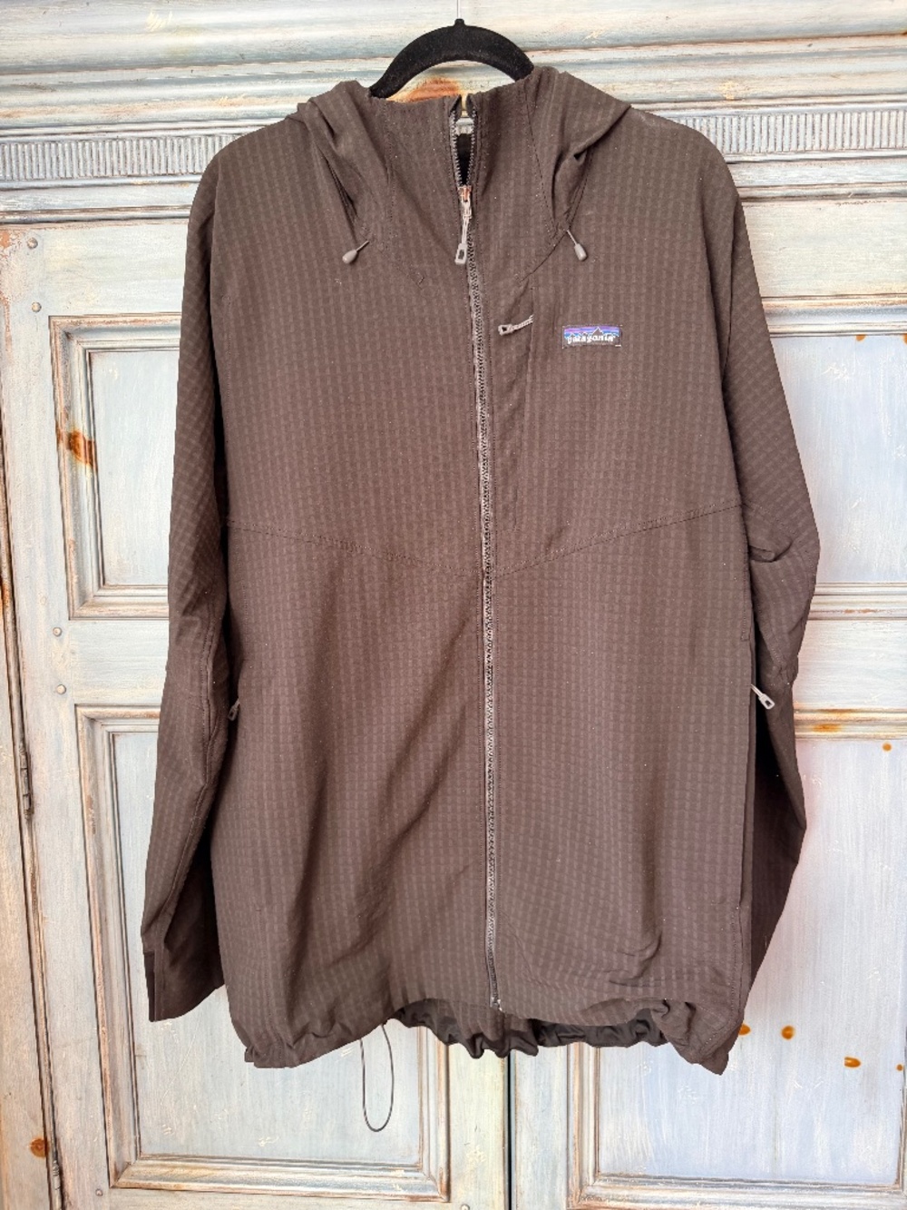 Patagonia R1 Techface Hoodie in Texture Grid Black Size XL
